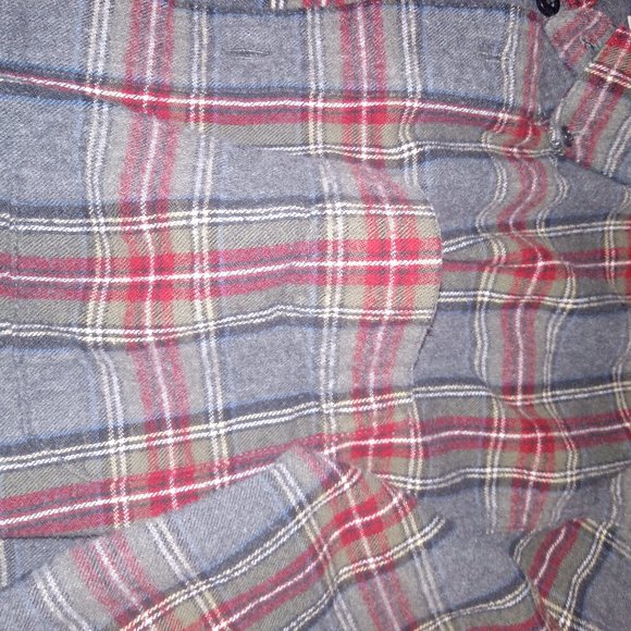 L.L. Bean Mens Flannel Button Up Plaid Shirt Size Large - Picture 3 of 5